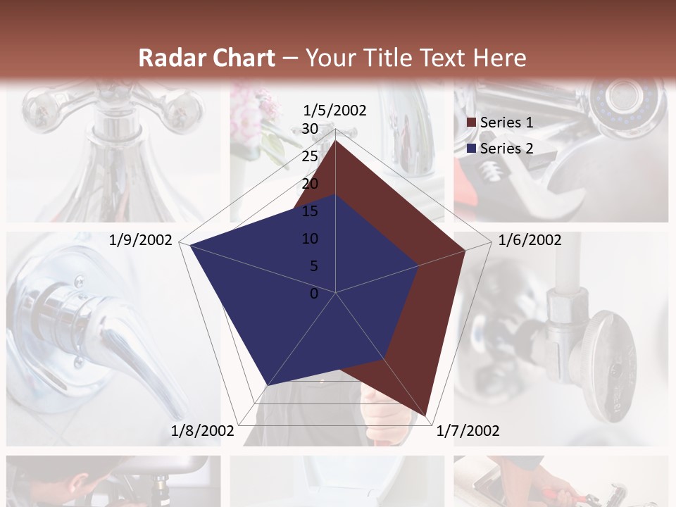 A Man Holding A Wrench In Front Of A Sink PowerPoint Template