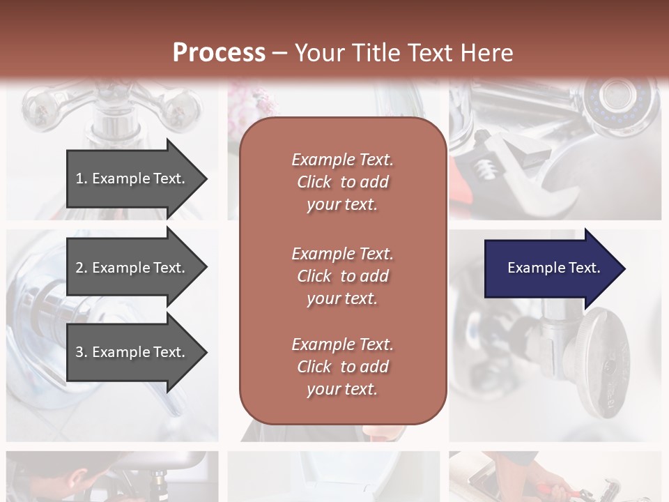 A Man Holding A Wrench In Front Of A Sink PowerPoint Template