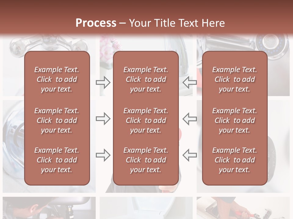 A Man Holding A Wrench In Front Of A Sink PowerPoint Template