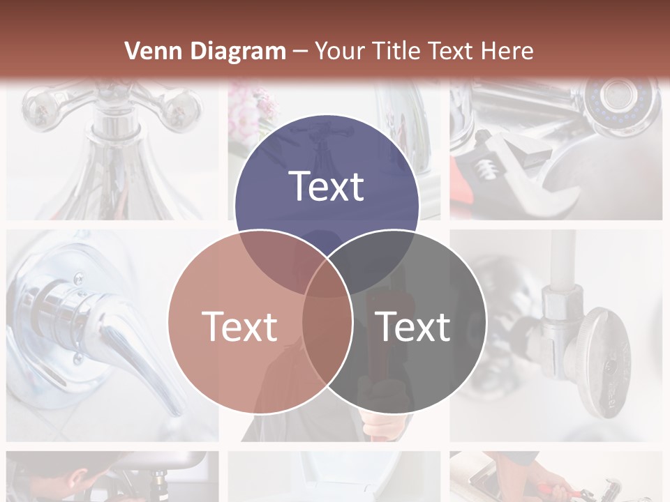 A Man Holding A Wrench In Front Of A Sink PowerPoint Template