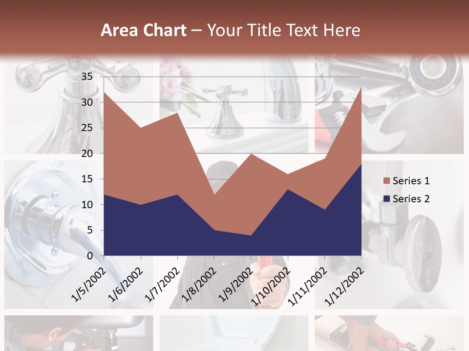 A Man Holding A Wrench In Front Of A Sink PowerPoint Template