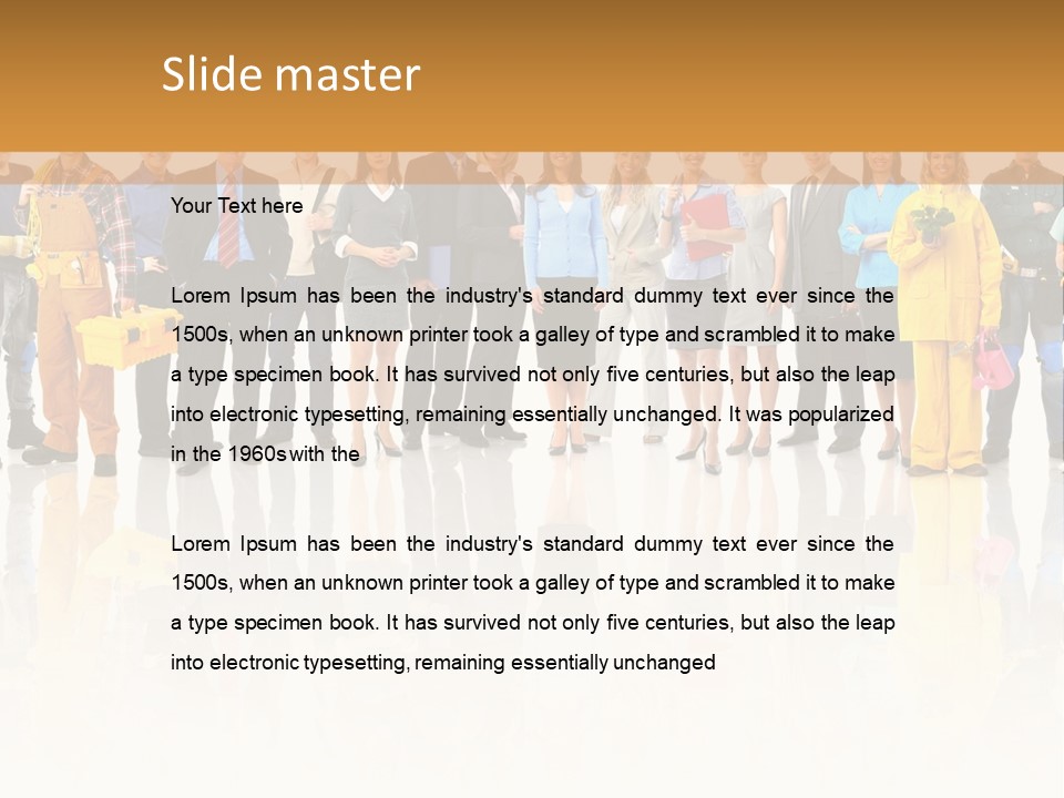 A Group Of People Standing Next To Each Other PowerPoint Template