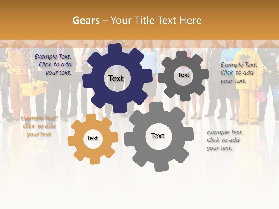 A Group Of People Standing Next To Each Other PowerPoint Template