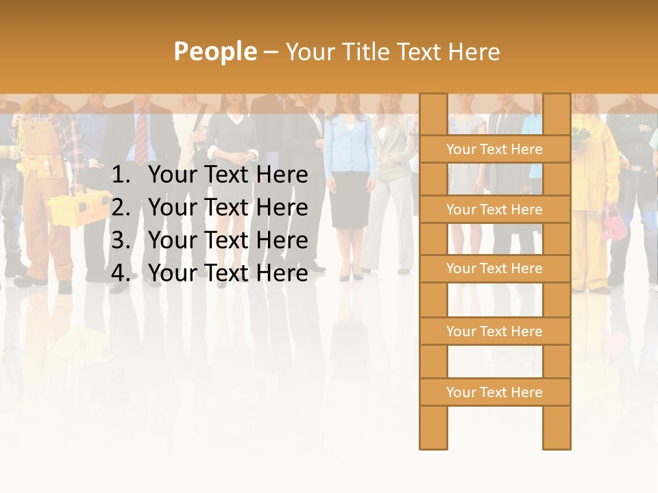 A Group Of People Standing Next To Each Other PowerPoint Template