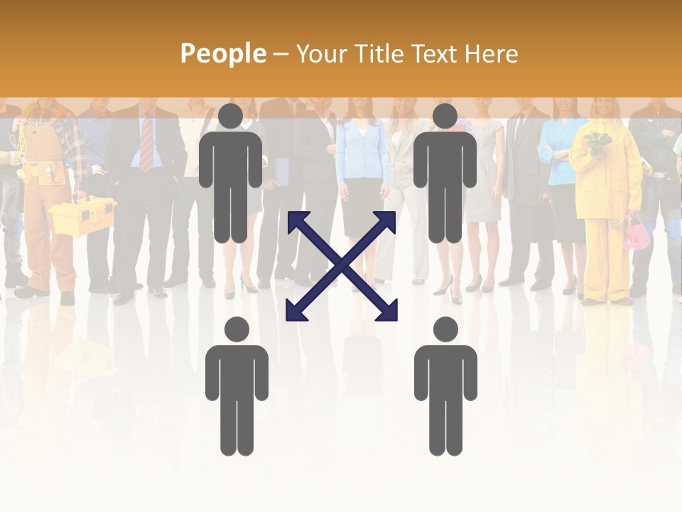 A Group Of People Standing Next To Each Other PowerPoint Template