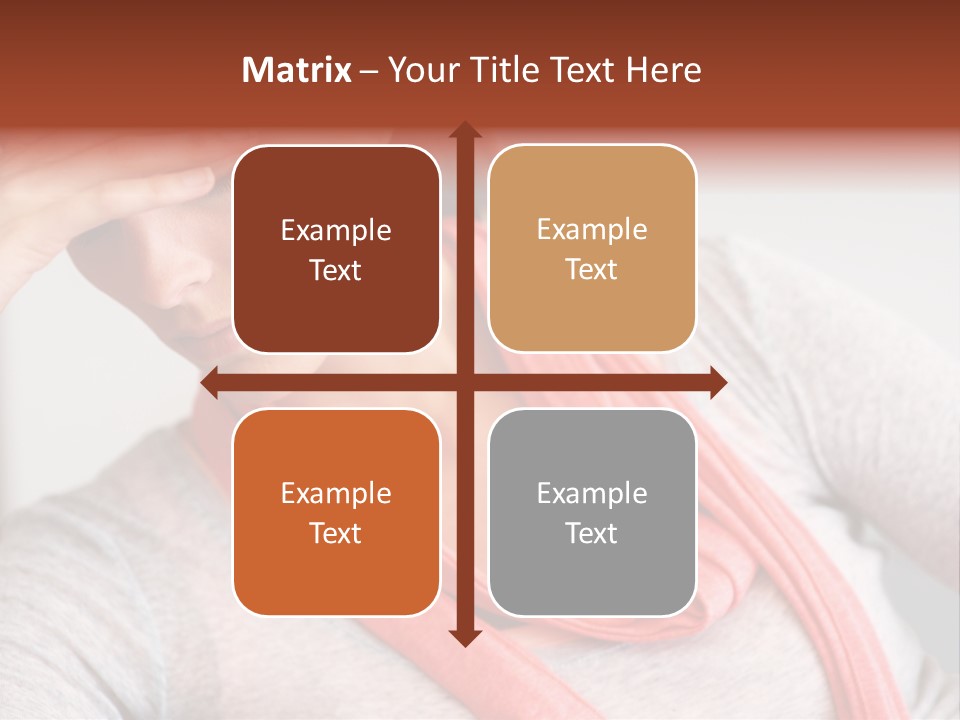 A Woman Holding Her Head In Her Hands PowerPoint Template