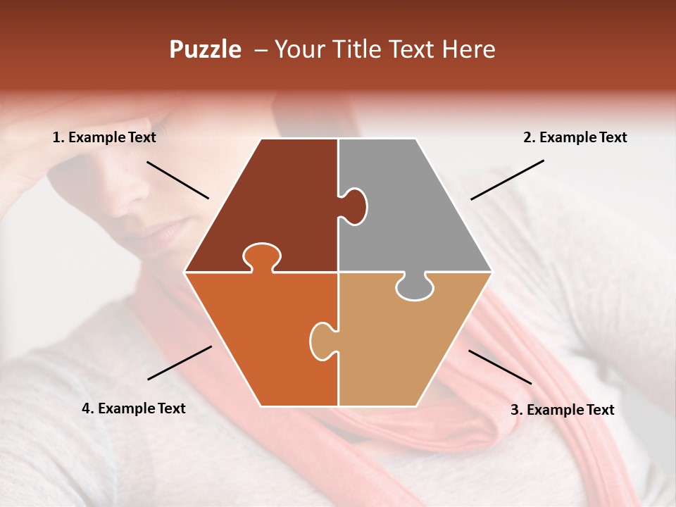 A Woman Holding Her Head In Her Hands PowerPoint Template