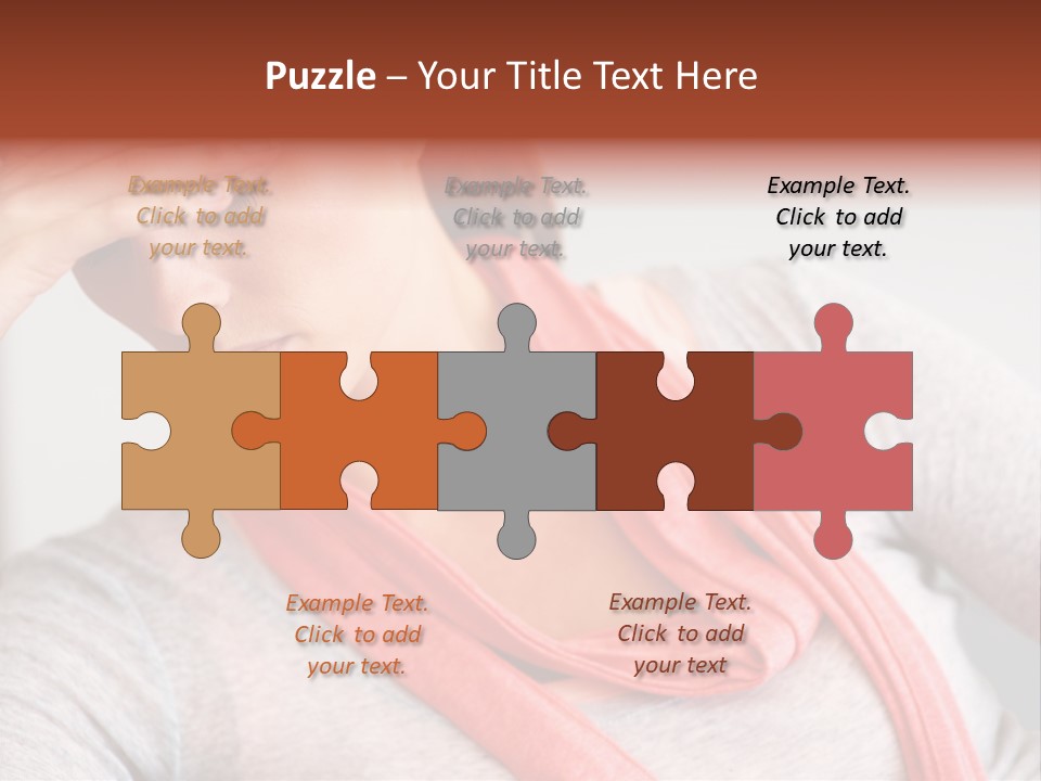 A Woman Holding Her Head In Her Hands PowerPoint Template