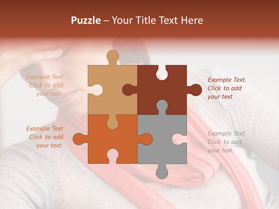 A Woman Holding Her Head In Her Hands PowerPoint Template