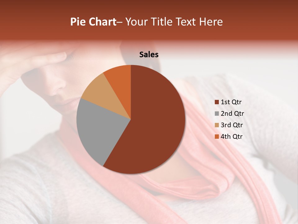 A Woman Holding Her Head In Her Hands PowerPoint Template