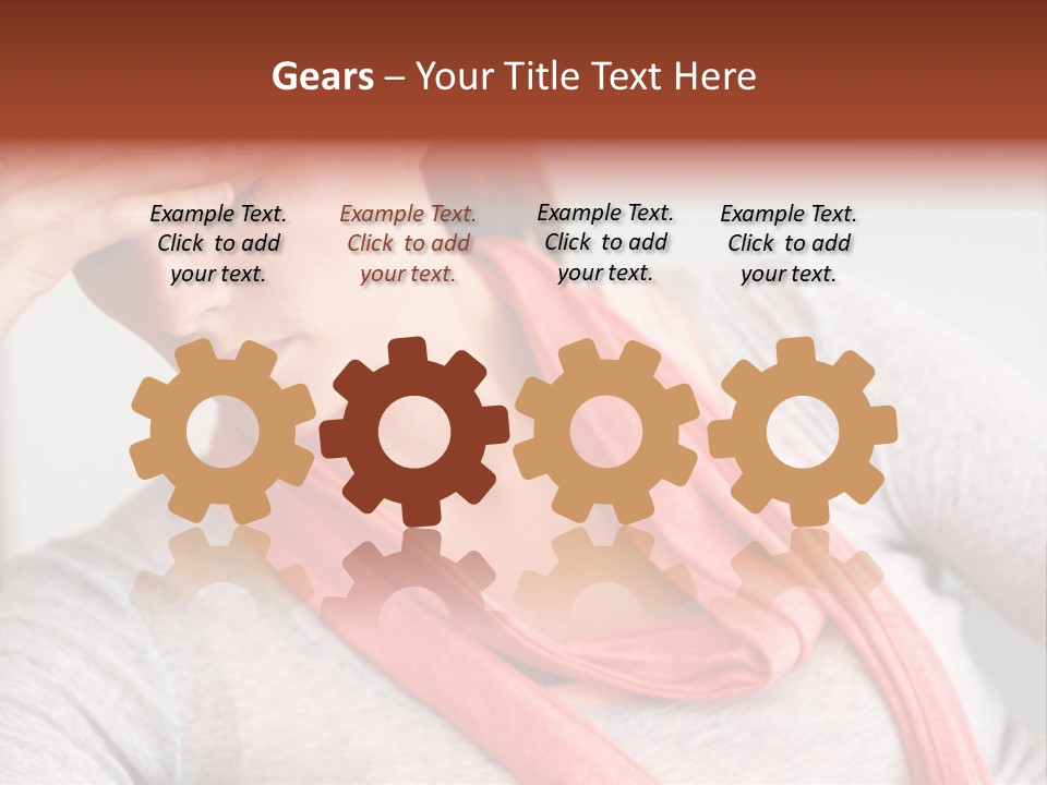 A Woman Holding Her Head In Her Hands PowerPoint Template
