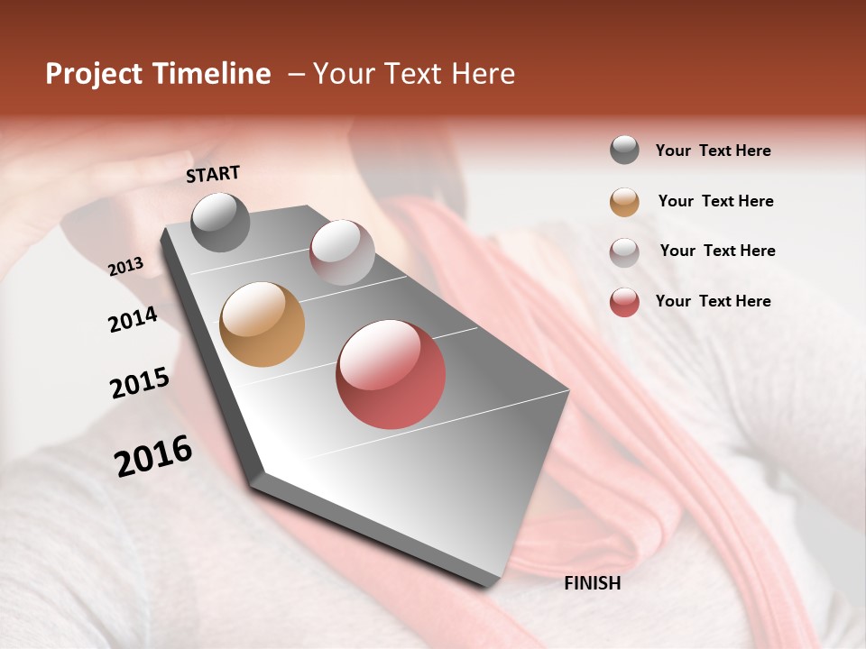 A Woman Holding Her Head In Her Hands PowerPoint Template