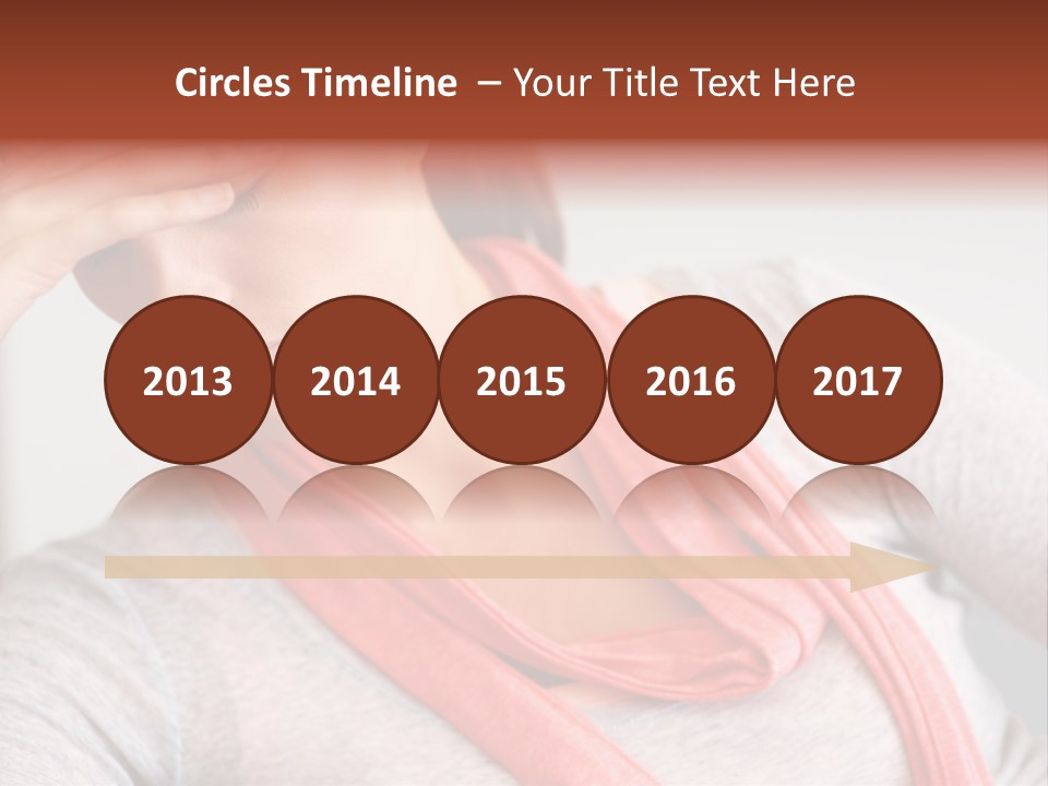 A Woman Holding Her Head In Her Hands PowerPoint Template