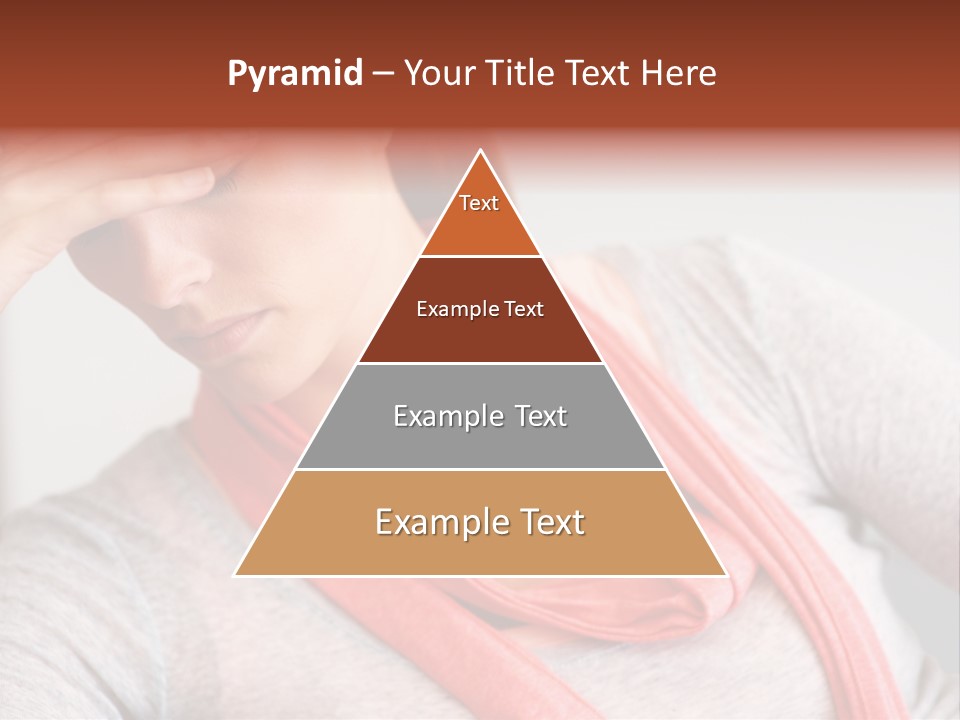 A Woman Holding Her Head In Her Hands PowerPoint Template
