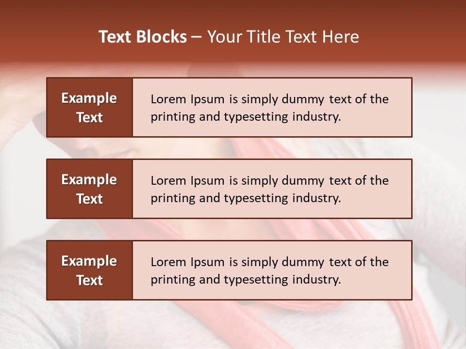 A Woman Holding Her Head In Her Hands PowerPoint Template