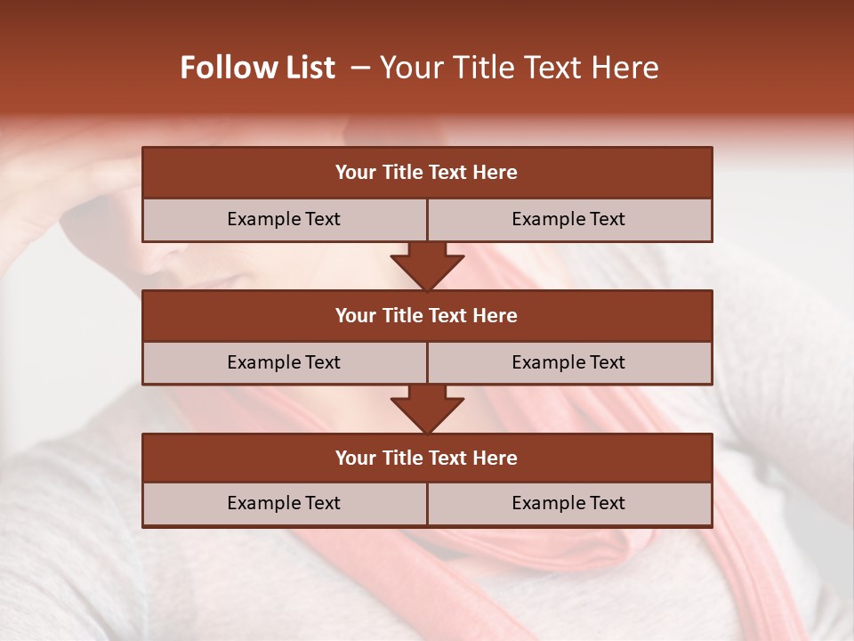 A Woman Holding Her Head In Her Hands PowerPoint Template