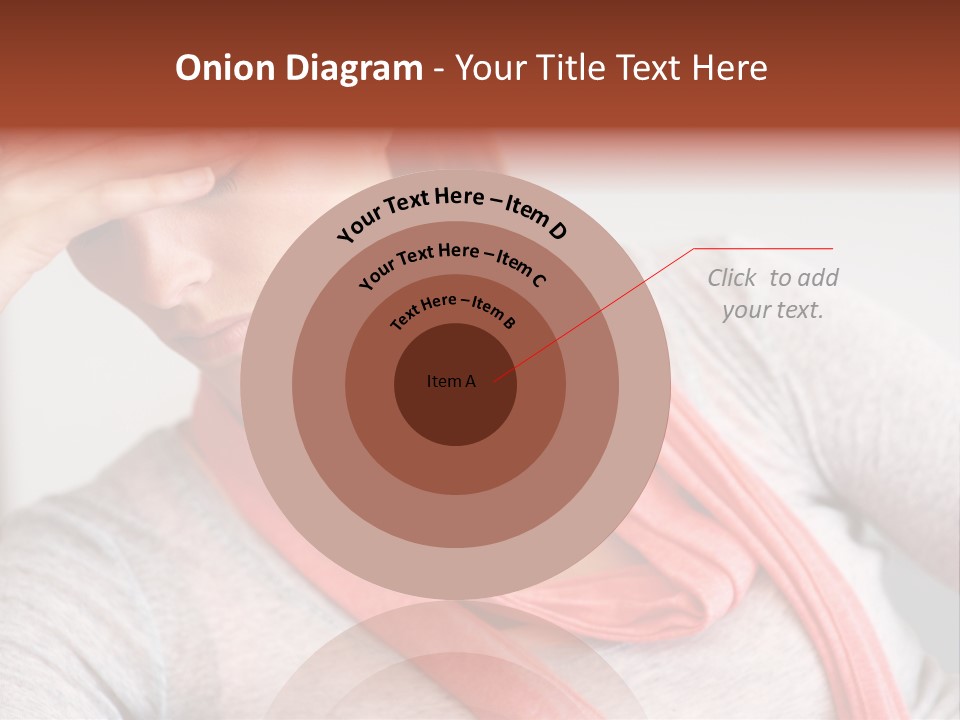 A Woman Holding Her Head In Her Hands PowerPoint Template
