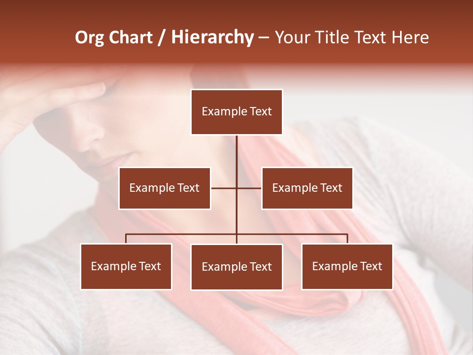 A Woman Holding Her Head In Her Hands PowerPoint Template