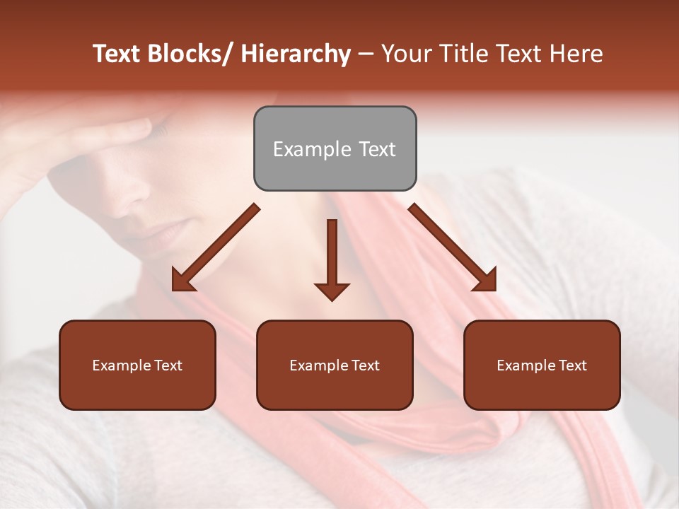 A Woman Holding Her Head In Her Hands PowerPoint Template