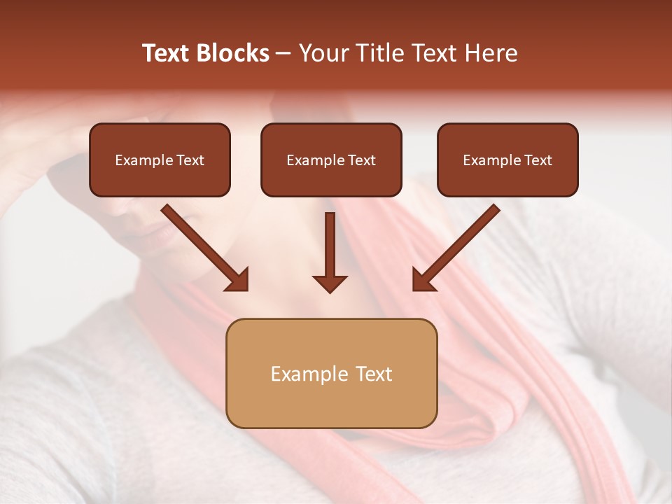 A Woman Holding Her Head In Her Hands PowerPoint Template