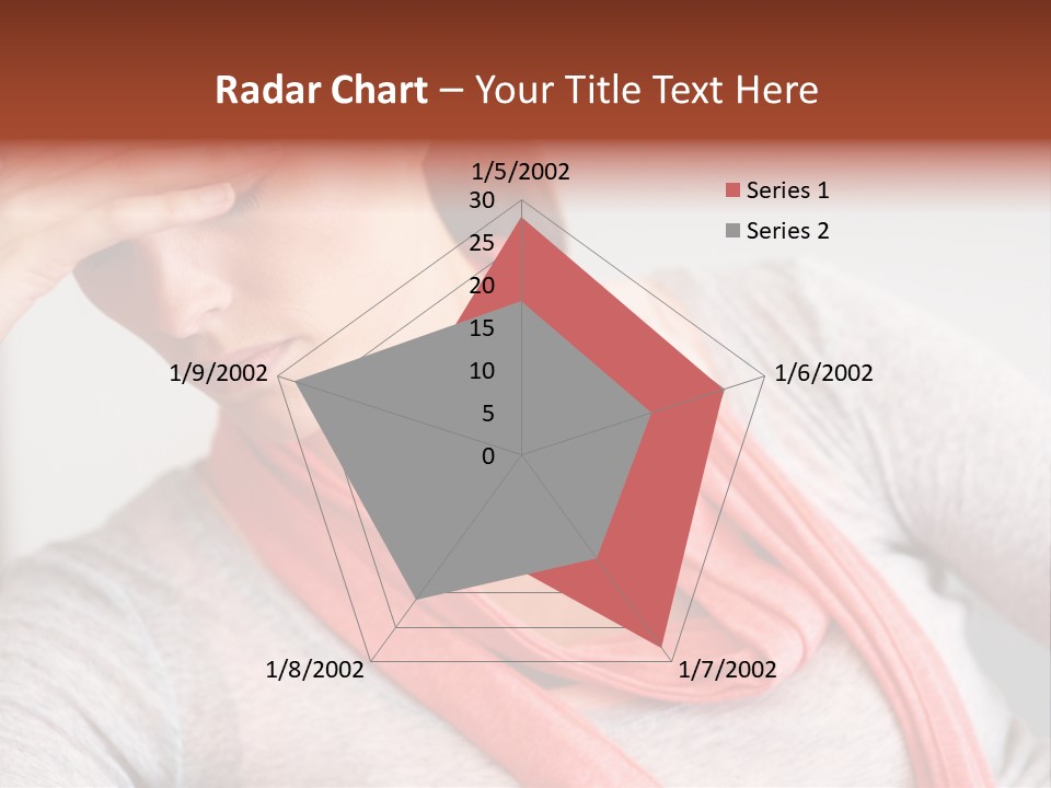 A Woman Holding Her Head In Her Hands PowerPoint Template