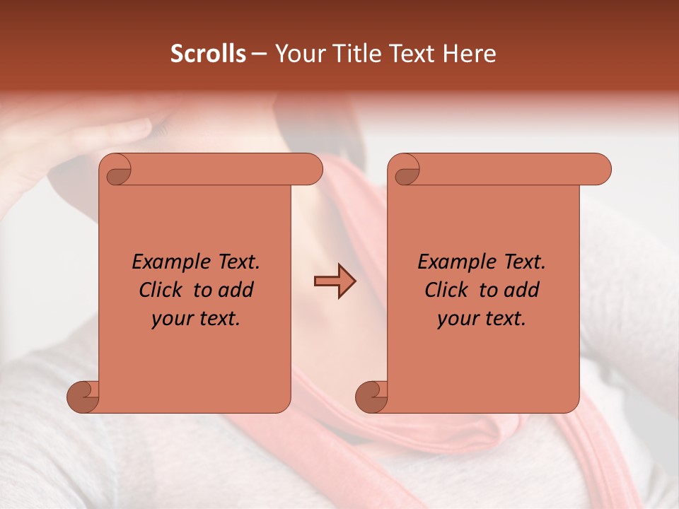 A Woman Holding Her Head In Her Hands PowerPoint Template