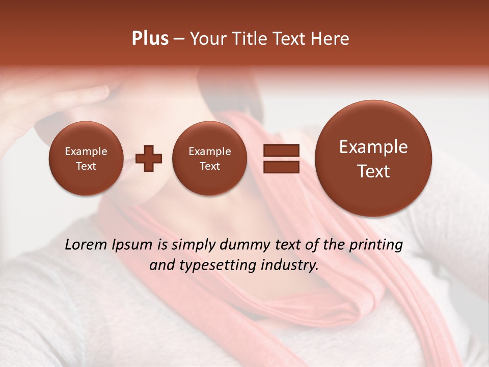 A Woman Holding Her Head In Her Hands PowerPoint Template