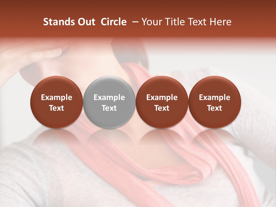 A Woman Holding Her Head In Her Hands PowerPoint Template