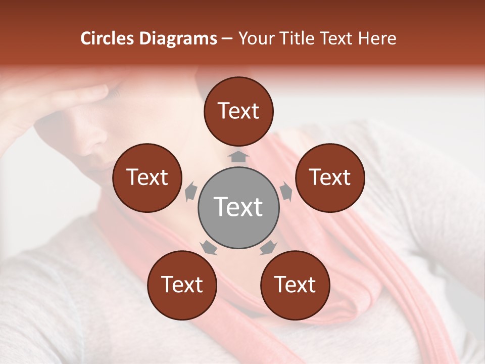 A Woman Holding Her Head In Her Hands PowerPoint Template