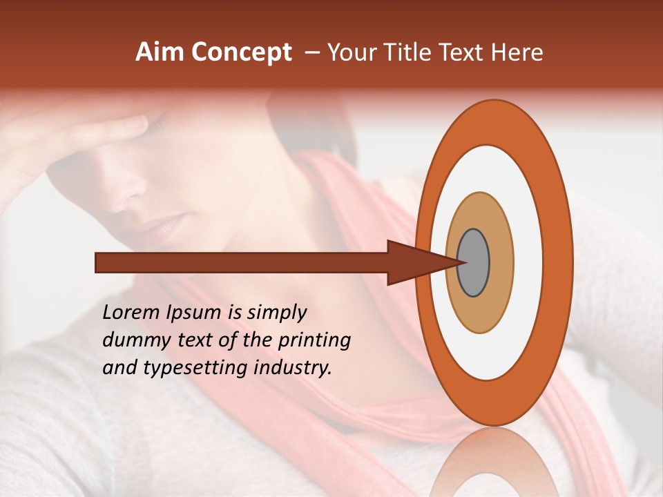A Woman Holding Her Head In Her Hands PowerPoint Template