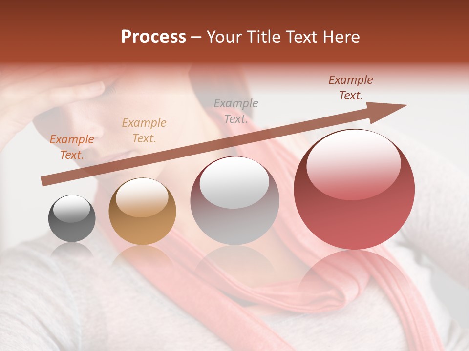 A Woman Holding Her Head In Her Hands PowerPoint Template