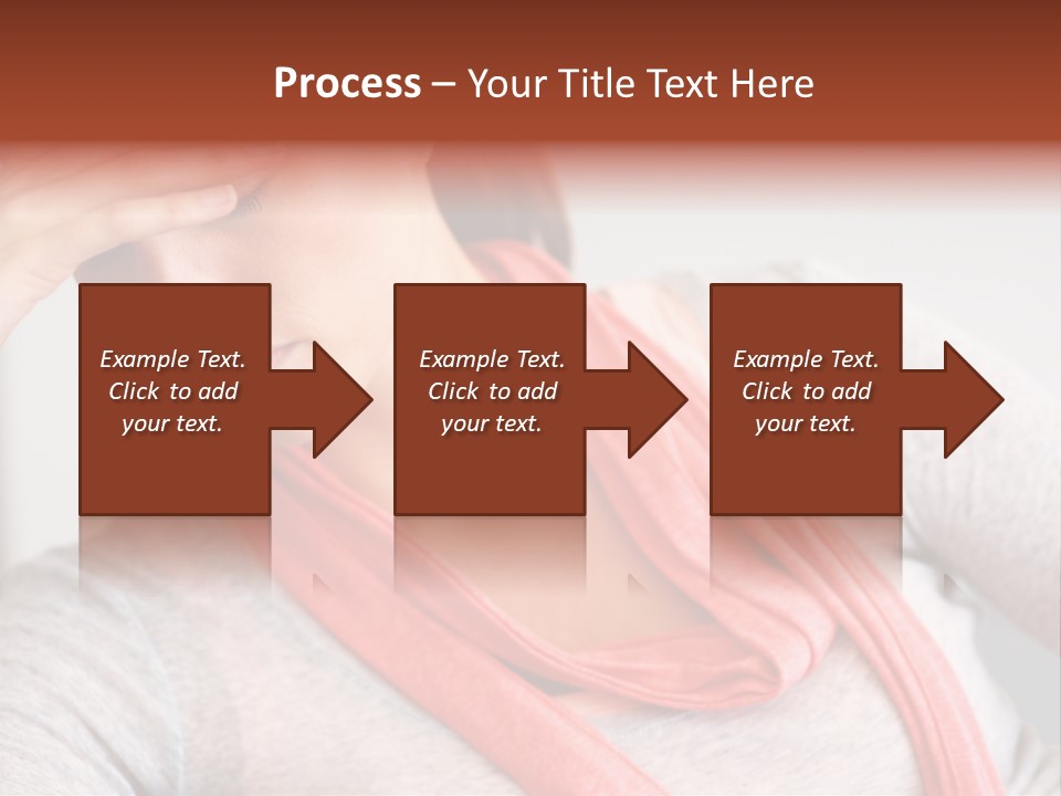 A Woman Holding Her Head In Her Hands PowerPoint Template