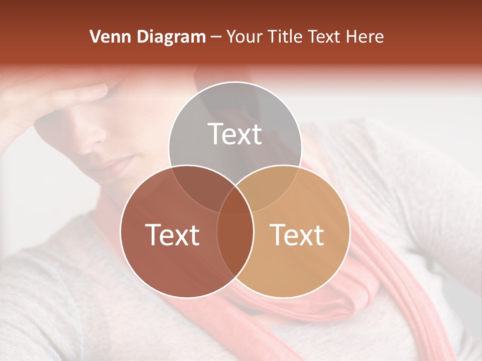 A Woman Holding Her Head In Her Hands PowerPoint Template