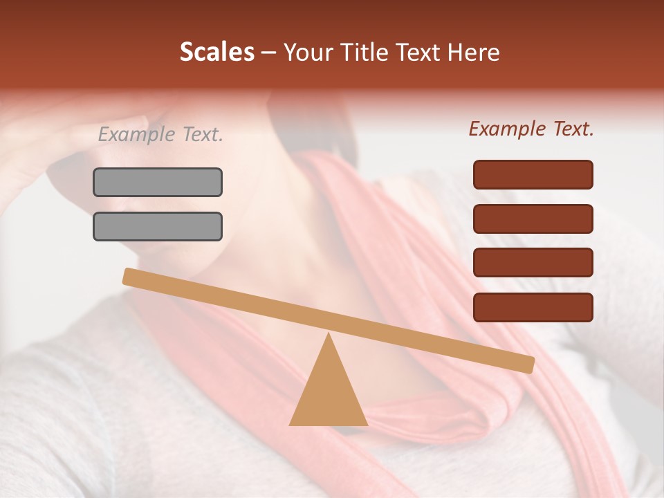 A Woman Holding Her Head In Her Hands PowerPoint Template
