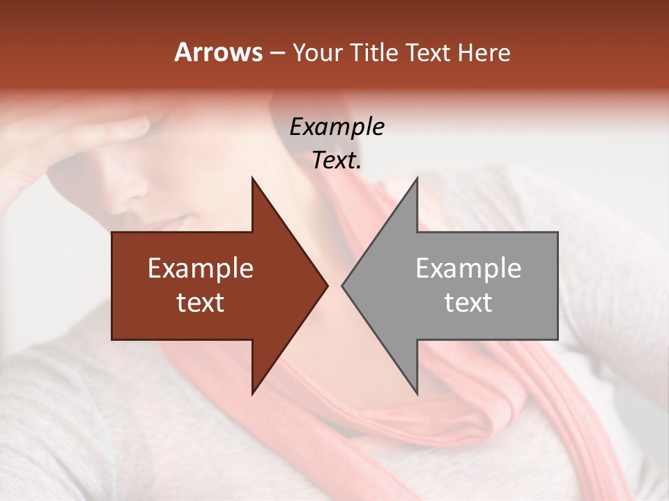 A Woman Holding Her Head In Her Hands PowerPoint Template
