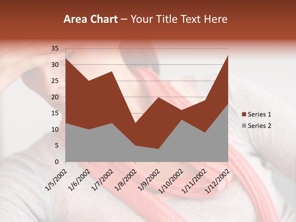 A Woman Holding Her Head In Her Hands PowerPoint Template