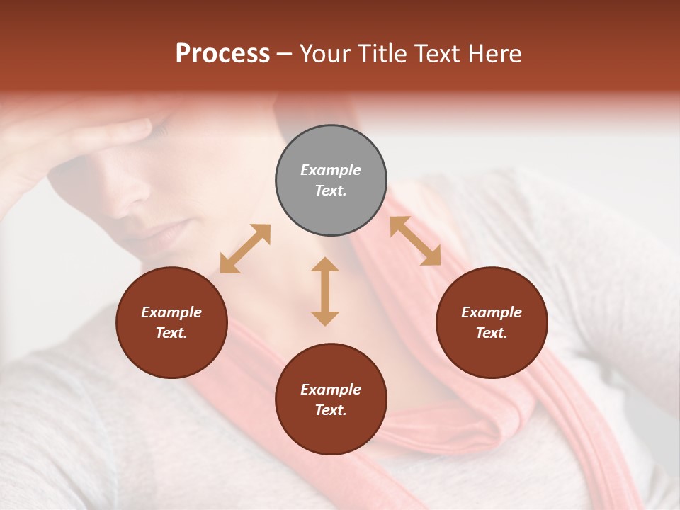 A Woman Holding Her Head In Her Hands PowerPoint Template