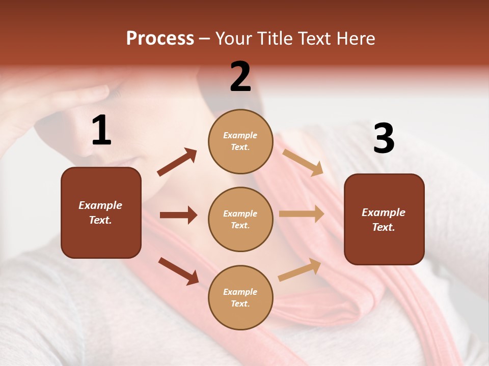 A Woman Holding Her Head In Her Hands PowerPoint Template
