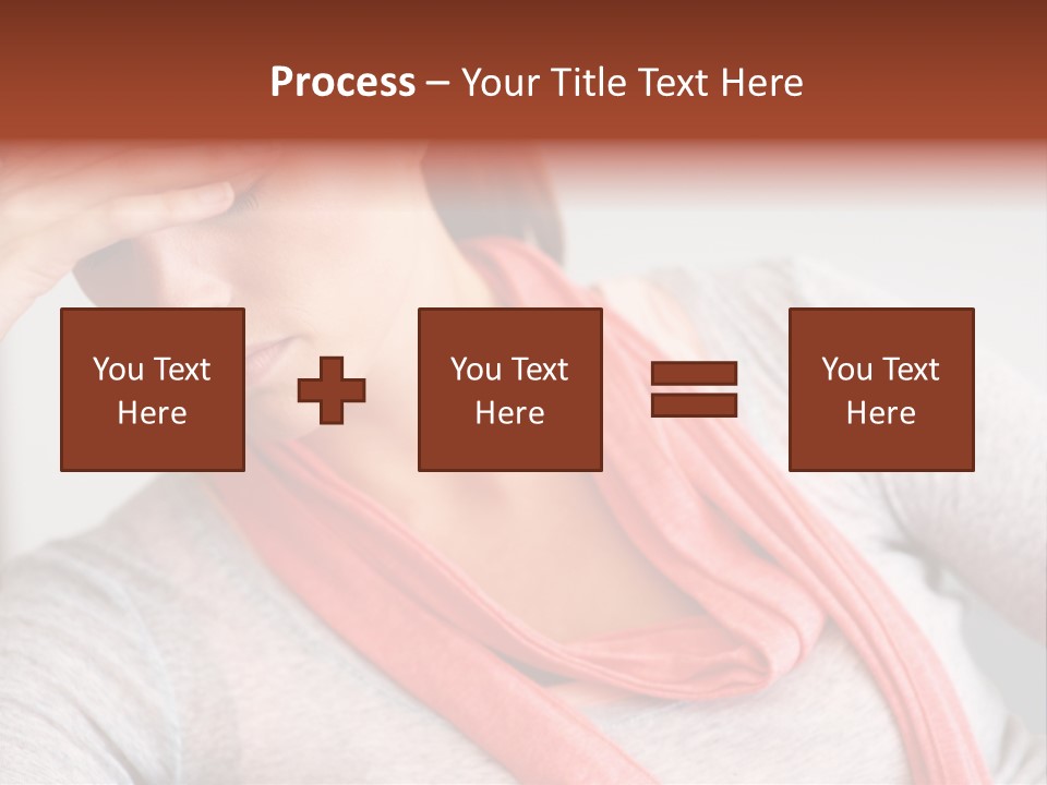 A Woman Holding Her Head In Her Hands PowerPoint Template