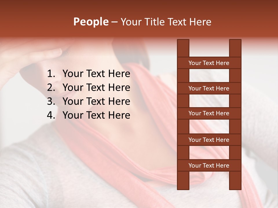 A Woman Holding Her Head In Her Hands PowerPoint Template