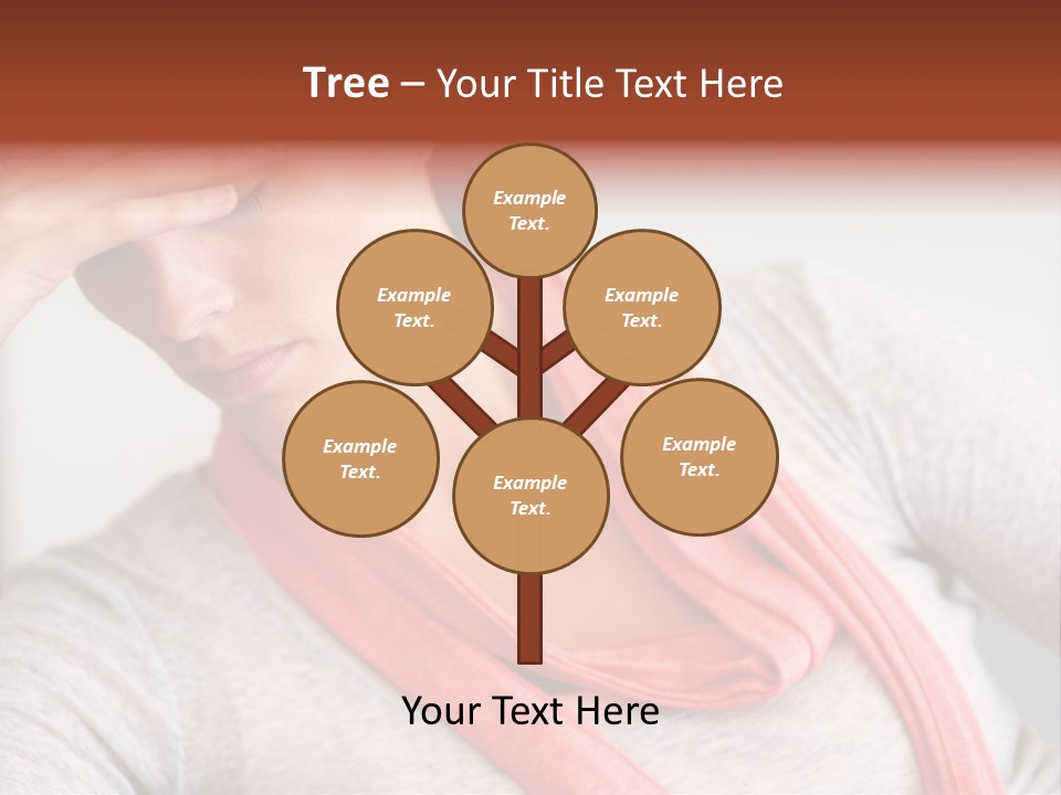 A Woman Holding Her Head In Her Hands PowerPoint Template