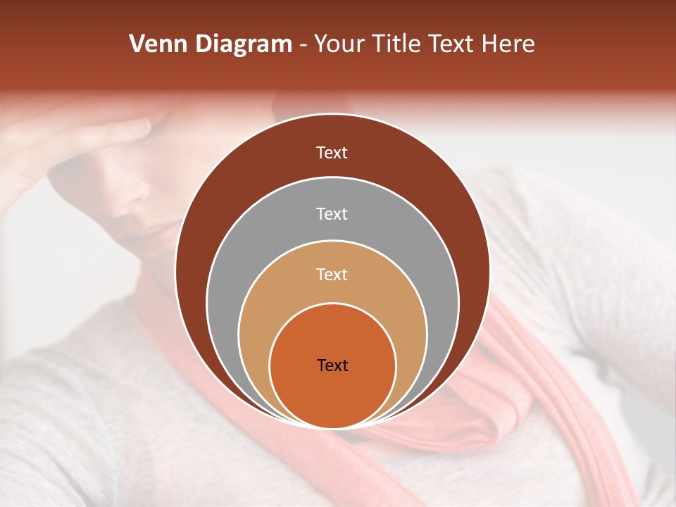 A Woman Holding Her Head In Her Hands PowerPoint Template