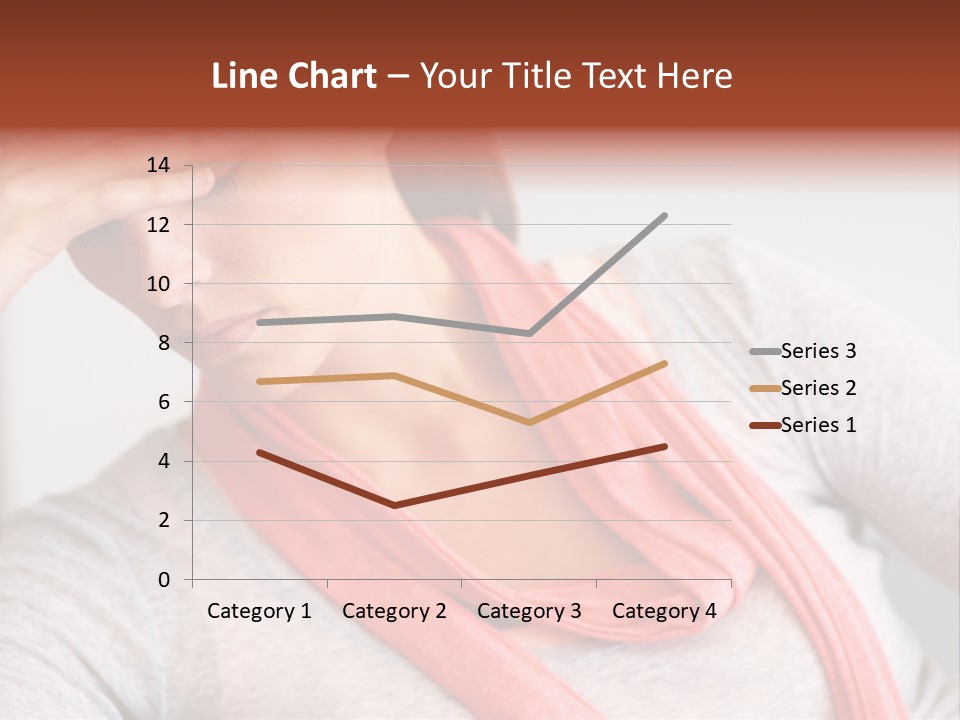 A Woman Holding Her Head In Her Hands PowerPoint Template