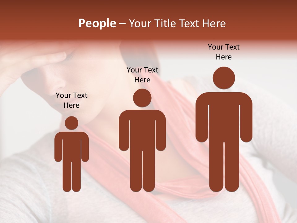 A Woman Holding Her Head In Her Hands PowerPoint Template