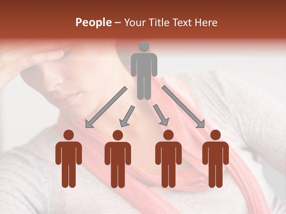 A Woman Holding Her Head In Her Hands PowerPoint Template