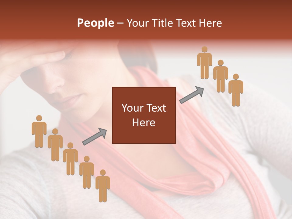 A Woman Holding Her Head In Her Hands PowerPoint Template