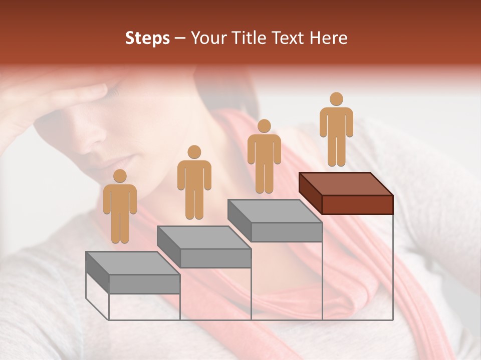 A Woman Holding Her Head In Her Hands PowerPoint Template