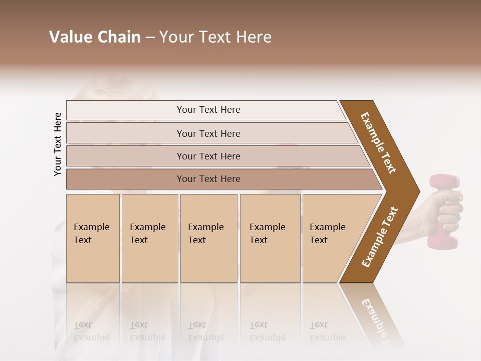 A Woman Holding Two Pink Dumbs In Her Hands PowerPoint Template