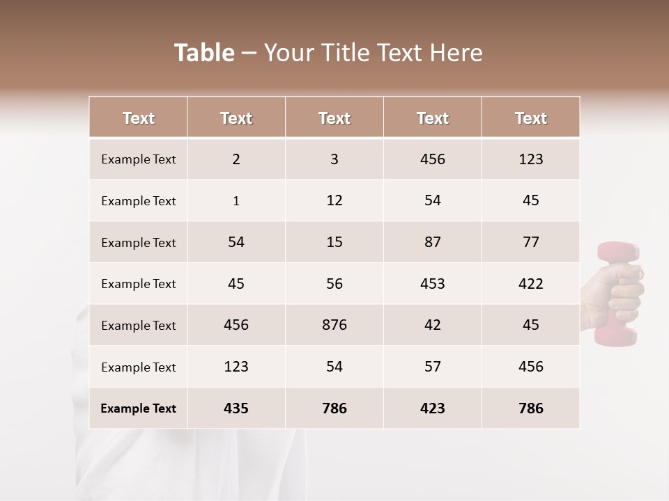 A Woman Holding Two Pink Dumbs In Her Hands PowerPoint Template