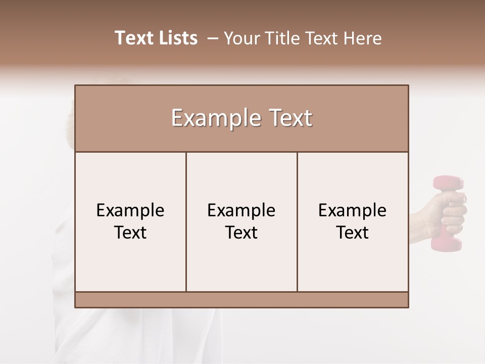 A Woman Holding Two Pink Dumbs In Her Hands PowerPoint Template